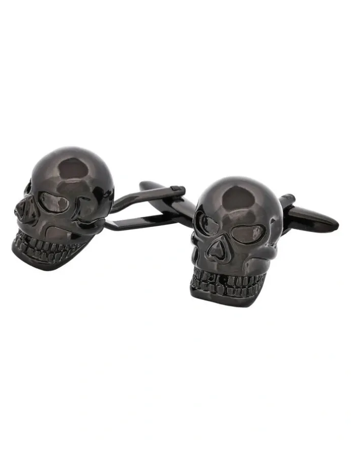 Cudworth Black plated Skull Cufflinks