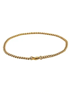 Cudworth Classic Cuban Link Bracelet Ion Plated Gold (215 x 3mm)