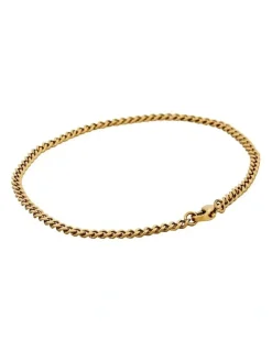 Cudworth Classic Cuban Link Bracelet Ion Plated Gold (215 x 3mm)
