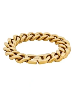 Cudworth Classic Cuban Link Bracelet Ion Plated Gold (215 x 16mm)