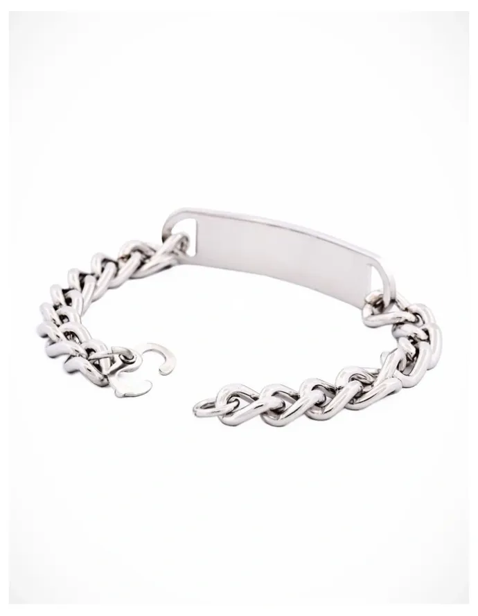 Cudworth Stainless Steel ID Bracelet (Blank Name Plate)