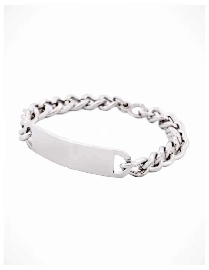 Cudworth Stainless Steel ID Bracelet (Blank Name Plate)