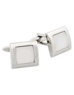 Cudworth White cat's eye Cufflinks
