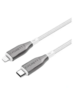 Cygnett Armoured Lightning to USB C Cable 1M in White