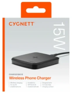 Cygnett Charge Base 15W Wireless Phone Charger CY4652PPWIR
