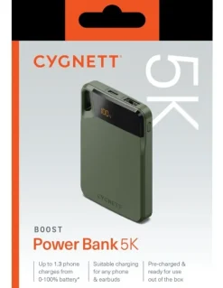 Cygnett ChargeUp Boost Gen4 5K Powerbank in Green