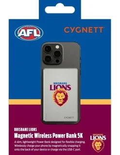 Cygnett 5k Slim Mag Brisbane Lions Power Bank