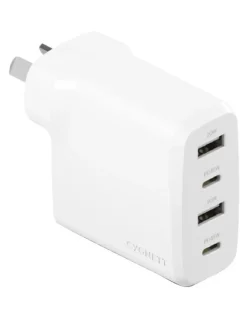 Cygnett PowerPlus 45W Multi Port Wall Charger in White