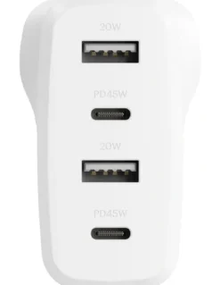 Cygnett PowerPlus 45W Multi Port Wall Charger in White
