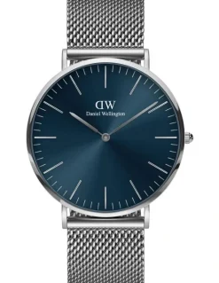 Daniel Wellington Classic 40mm Arctic Blue Dial Watch in Silver