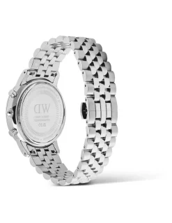 Daniel Wellington Iconic Chrono Panda Link Watch 42mm in Silver