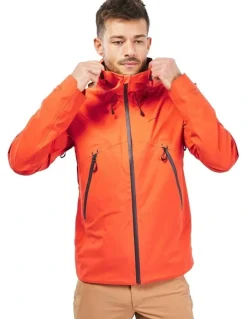 Decathlon Hiking Lightweight Waterproof Jacket MH500 in Orange