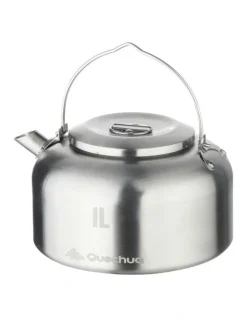 Decathlon Stainless Steel Hiking Campsite Kettle MH500 1L in Silver