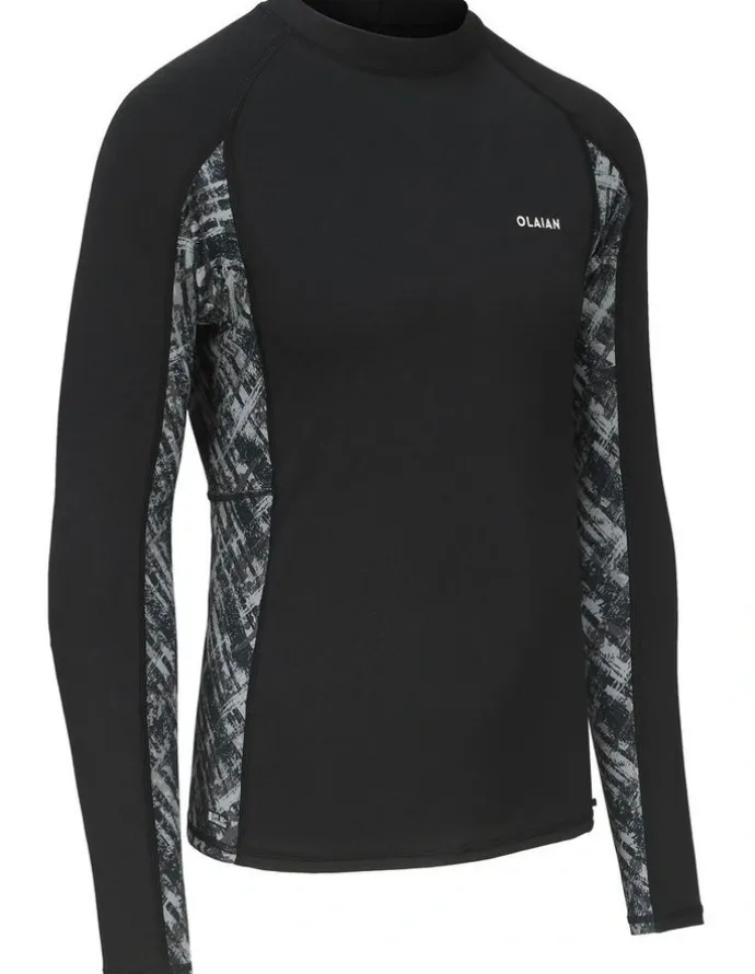 Decathlon Surfing UV Protection Top in Brush Black
