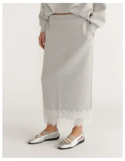 Decjuba D-Luxe Lace Midi Skirt
