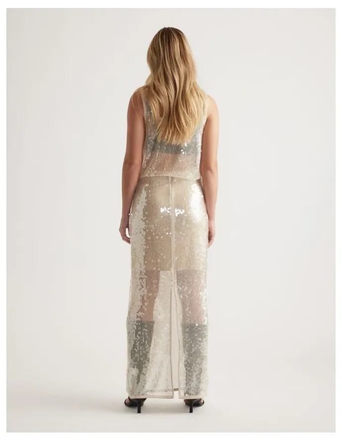 Decjuba Frankie Sequin Maxi Skirt