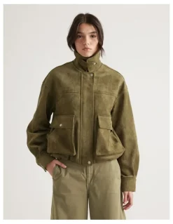 Decjuba Georgie Suede Biker Jacket