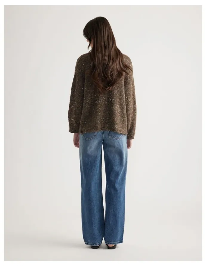 Decjuba Gia Distressed Sequin Cardigan