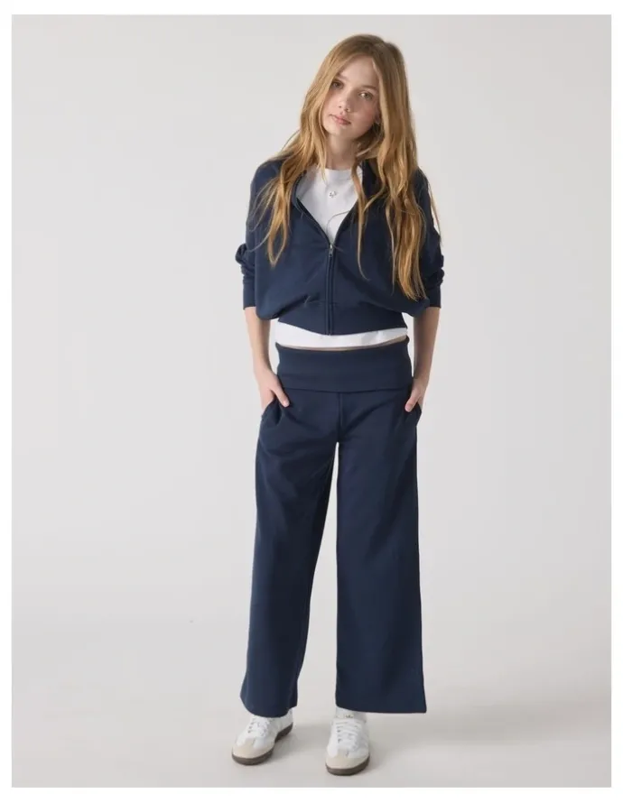 DECJUBA KIDS Amber Fleece Bomber Jaclet in Blue