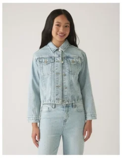 Decjuba Kids Embellished Denim Jacket in Blue
