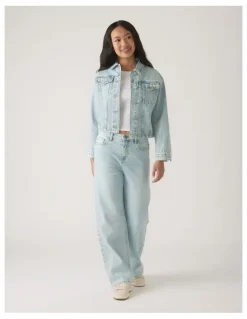 Decjuba Kids Embellished Denim Jacket in Blue