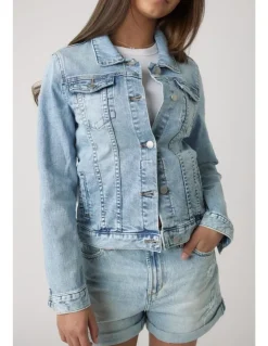 DECJUBA KIDS Girls Isla Faded Denim Jacket