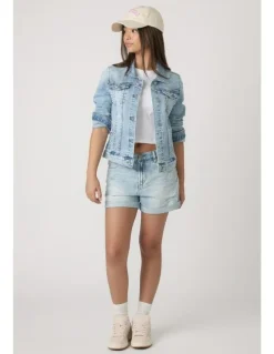DECJUBA KIDS Girls Isla Faded Denim Jacket