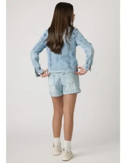 DECJUBA KIDS Girls Isla Faded Denim Jacket