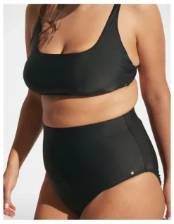 DECJUBA Matte Square Neck Bikini Top in Black