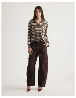 Decjuba Nia Long Sleeve Knit Polo