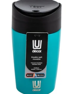 Decor Insulated Double Wall Travel Cup 400ml in Stainless Steel