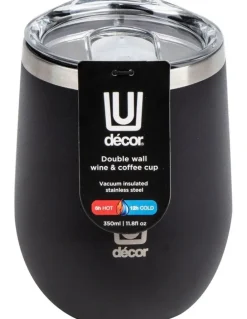 Decor Insulated Wine and Coffee Cup 350ml in Stainless Steel
