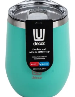 Decor Insulated Wine and Coffee Cup 350ml in Stainless Steel