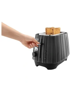 De'Longhi Ballerina 2 Slice Toaster in Furnace Black CTD2003BK