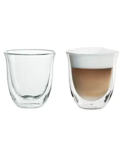 De'Longhi Cappuccino Thermo Glasses 190ml 2 Pack DBWALLCAPP