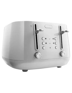 De'Longhi Eclettica 4 Slice Toaster in Whimsical White CTY4003W