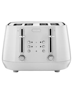 De'Longhi Eclettica 4 Slice Toaster in Whimsical White CTY4003W