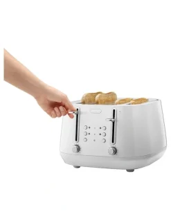 De'Longhi Eclettica 4 Slice Toaster in Whimsical White CTY4003W
