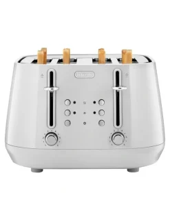 De'Longhi Eclettica 4 Slice Toaster in Whimsical White CTY4003W