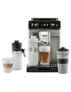De'Longhi Eletta Explore Connect Automatic Coffee Machine in Black/Titanium ECAM45086T