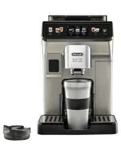 De'Longhi Eletta Explore Connect Automatic Coffee Machine in Black/Titanium ECAM45086T