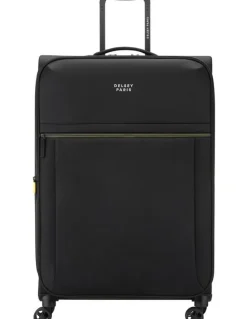 Delsey Brochant 3 78cm Trolley Case in Deep Black