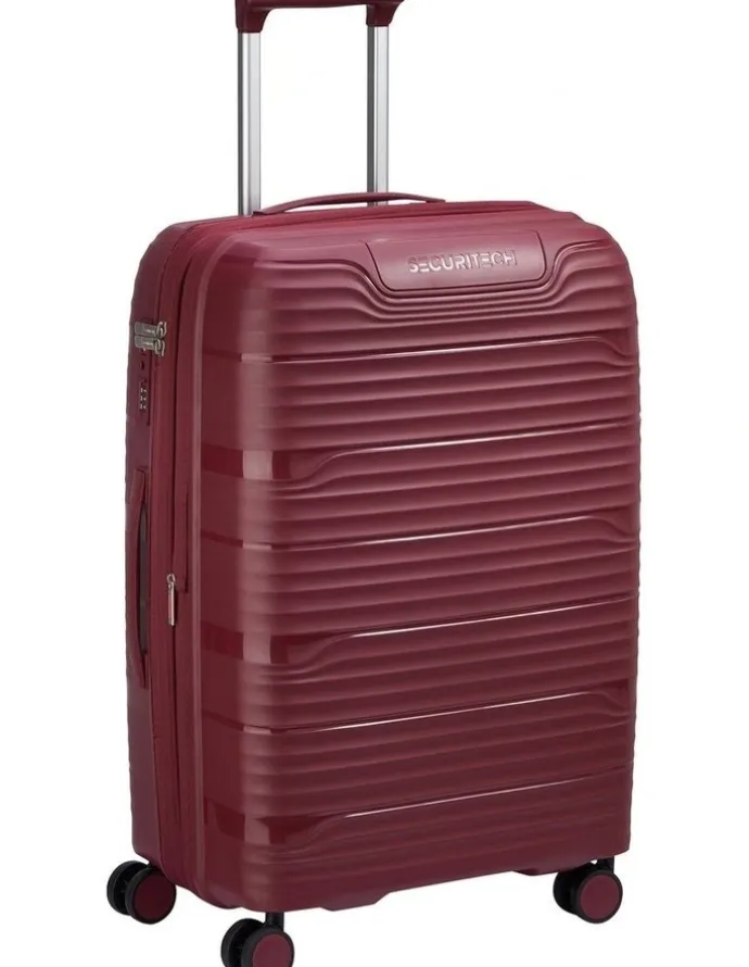 Delsey Securitech by Paris Dune 66cm Medium Suitcase in Burgundy