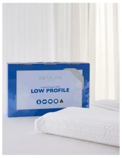Dentons Pillows Contoured High and Low Profile Pillow in White
