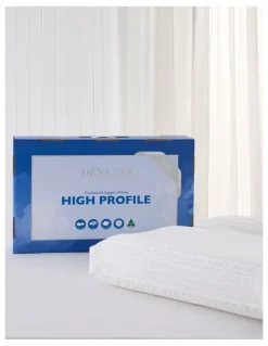 Dentons Pillows Contoured High and Low Profile Pillow in White