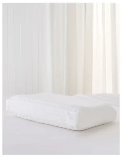 Dentons Pillows Contoured High and Low Profile Pillow in White