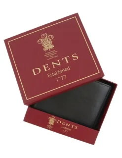 Dents RFID Nappa Leather Trifold Wallet in Black