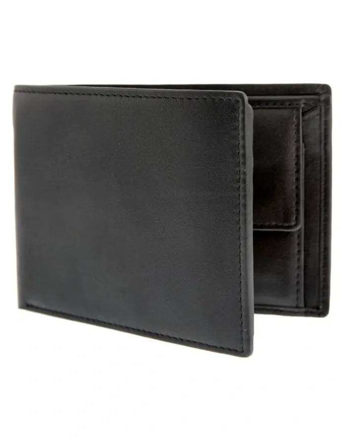 Dents RFID Nappa Leather Trifold Wallet in Black