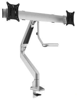 Desky Dual Bar Monitor Arm in Silver