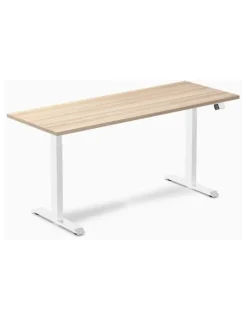Desky Dual Melamine Sit Stand Desk 2000x750mm in Classic Oak/White